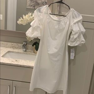 Sam and Jess white dress with Pearls